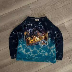 Kids Disney Vintage 90's Fantasmic Blue Tie Dye Sweatshirt MGM